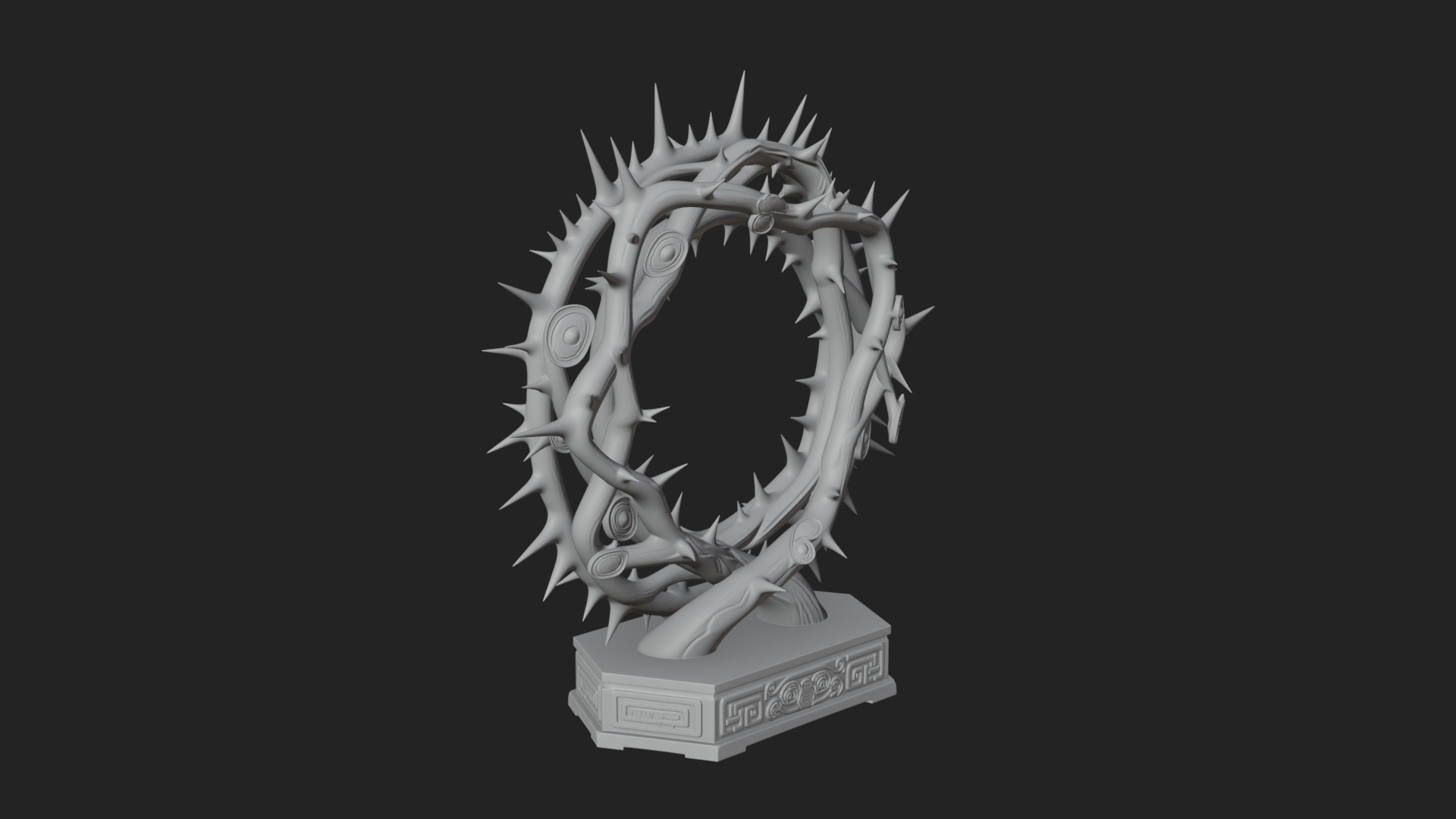 Crown of Thorns Stand Model Design 2 3D Print Model 3D Model