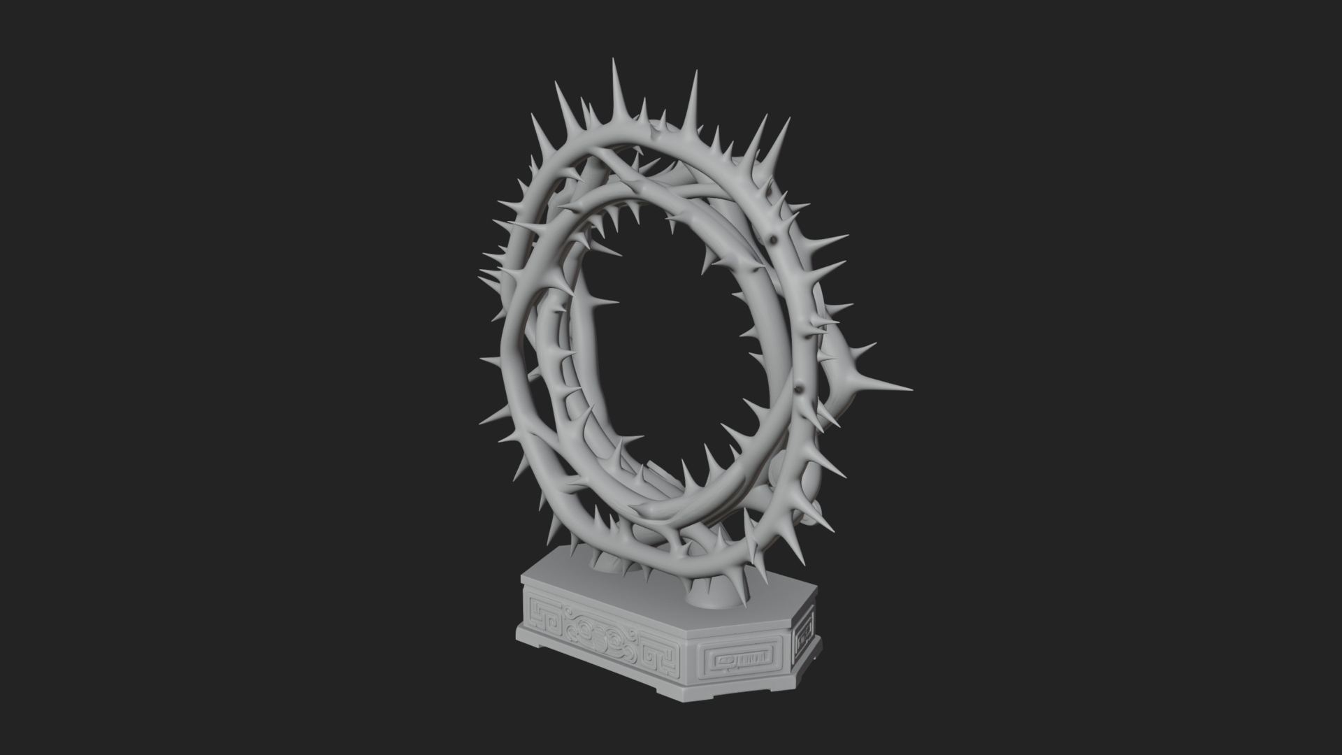 Crown of Thorns Stand Model Design 2 3D Print Model 3D Model