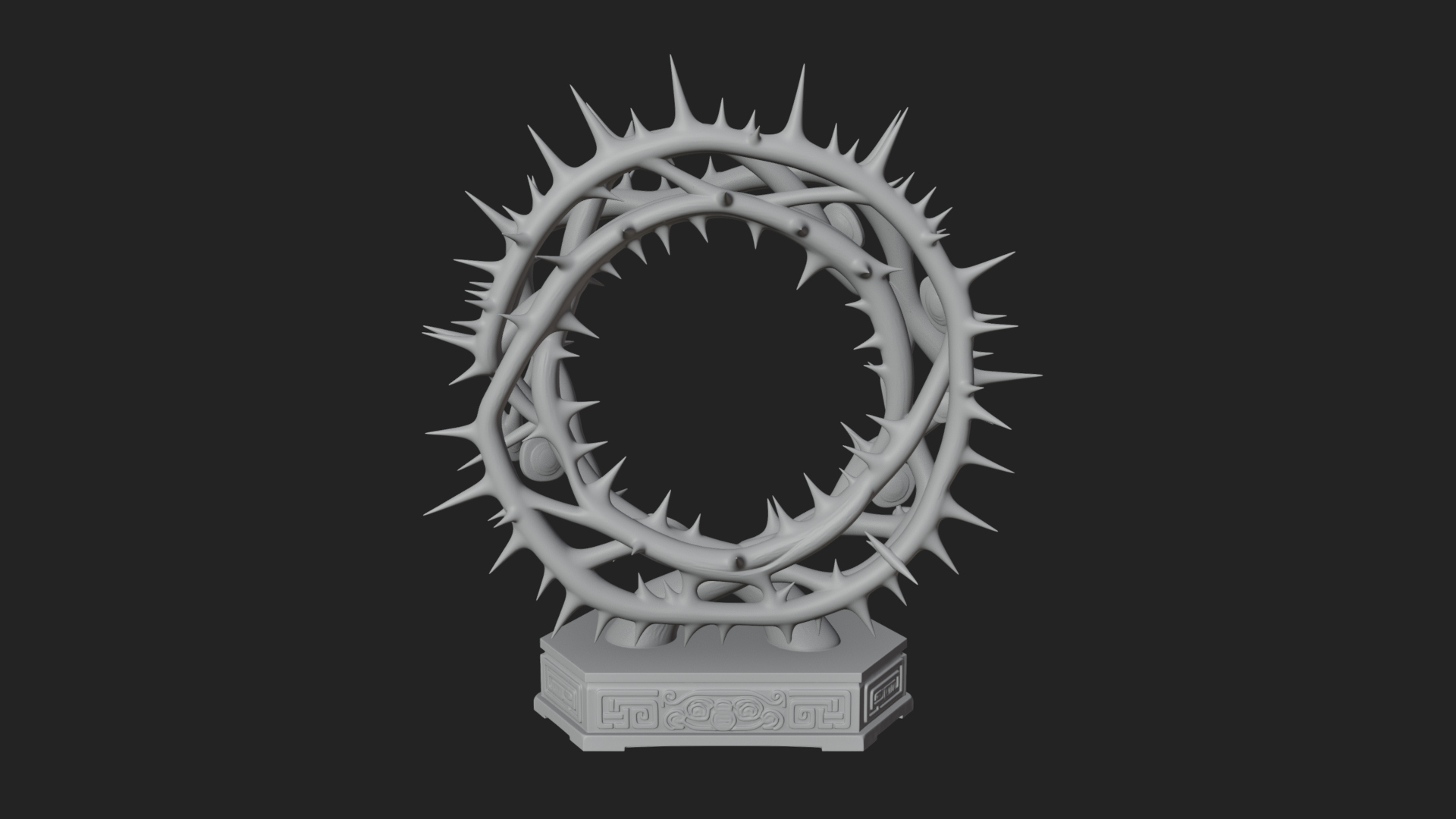 Crown of Thorns Stand Model Design 2 3D Print Model 3D Model
