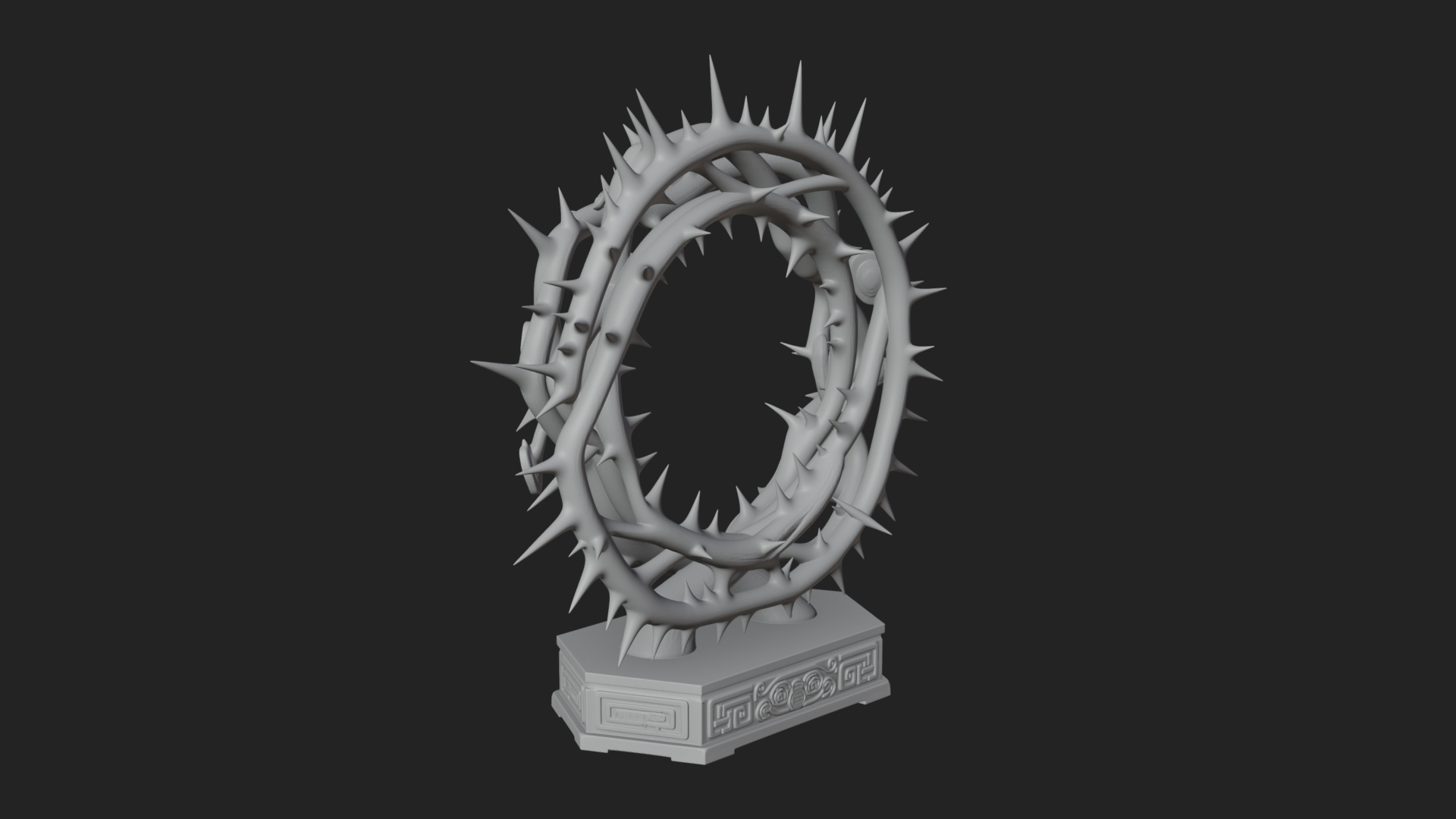 Crown of Thorns Stand Model Design 2 3D Print Model 3D Model