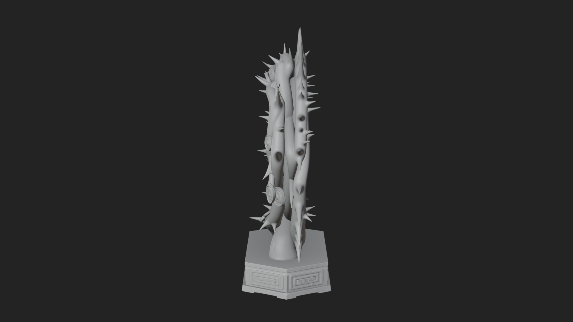 Crown of Thorns Stand Model Design 2 3D Print Model 3D Model