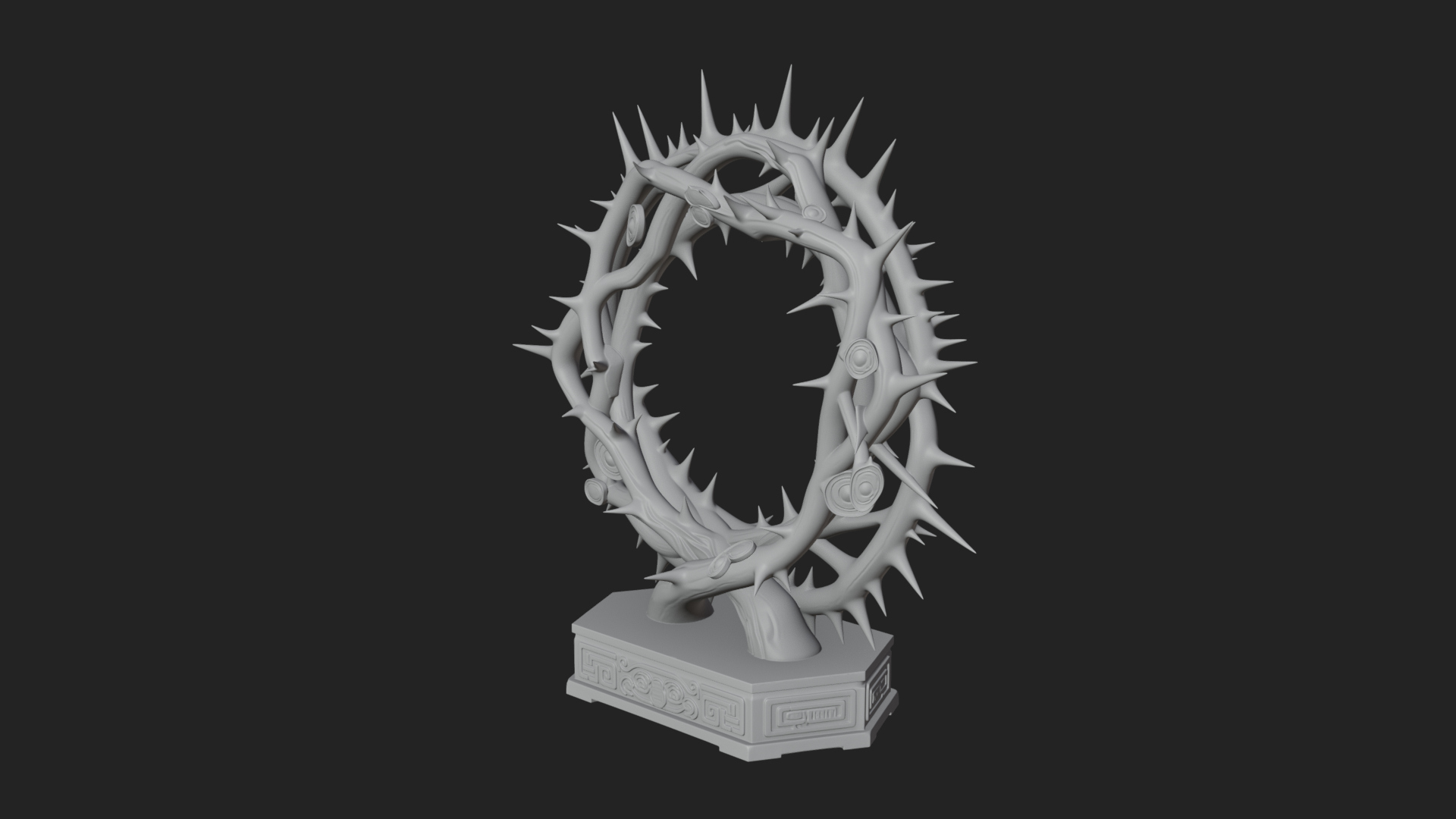 Crown of Thorns Stand Model Design 2 3D Print Model 3D Model
