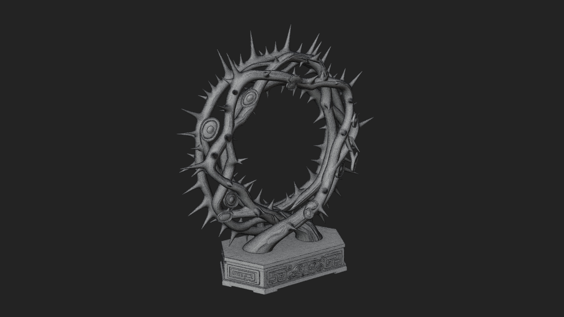 Crown of Thorns Stand Model Design 2 3D Print Model 3D Model