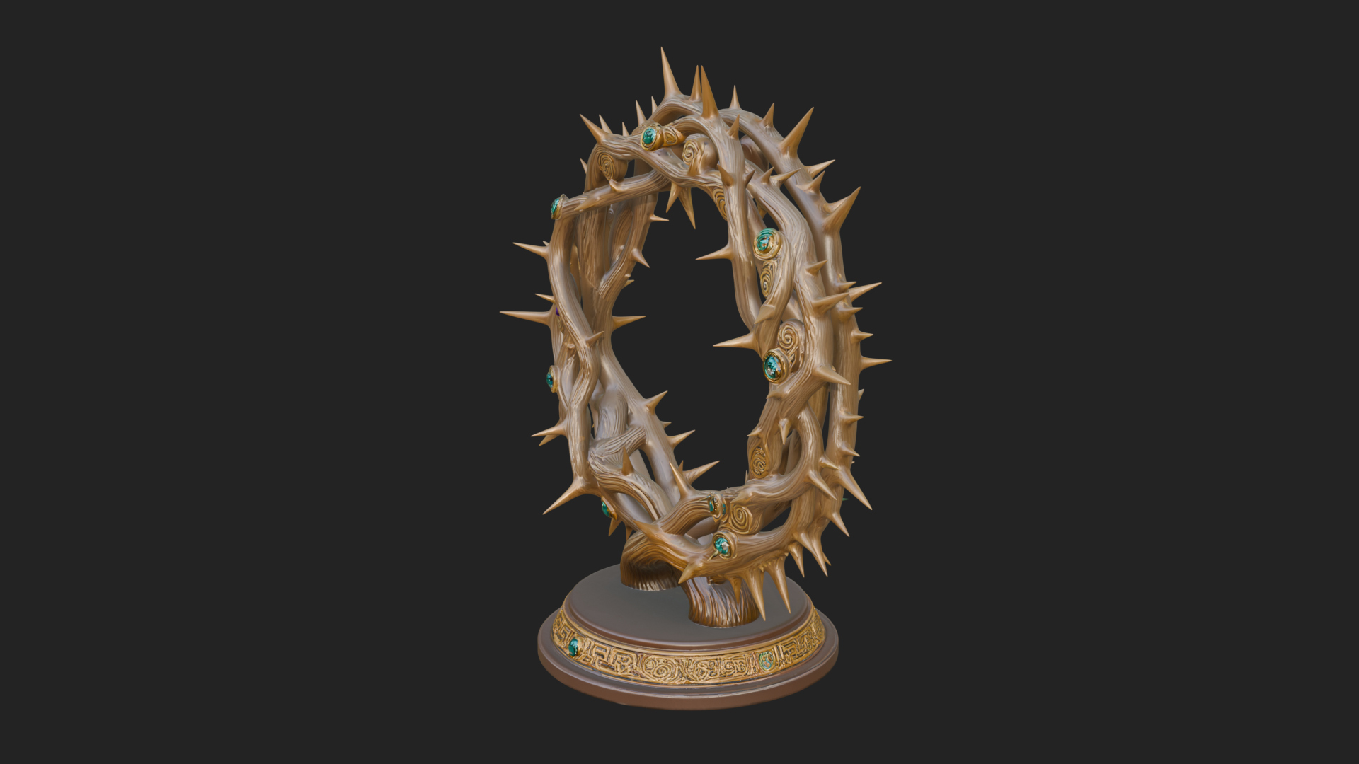 Crown of Thorns Stand Model Design 3 3D Print Model 3D Model