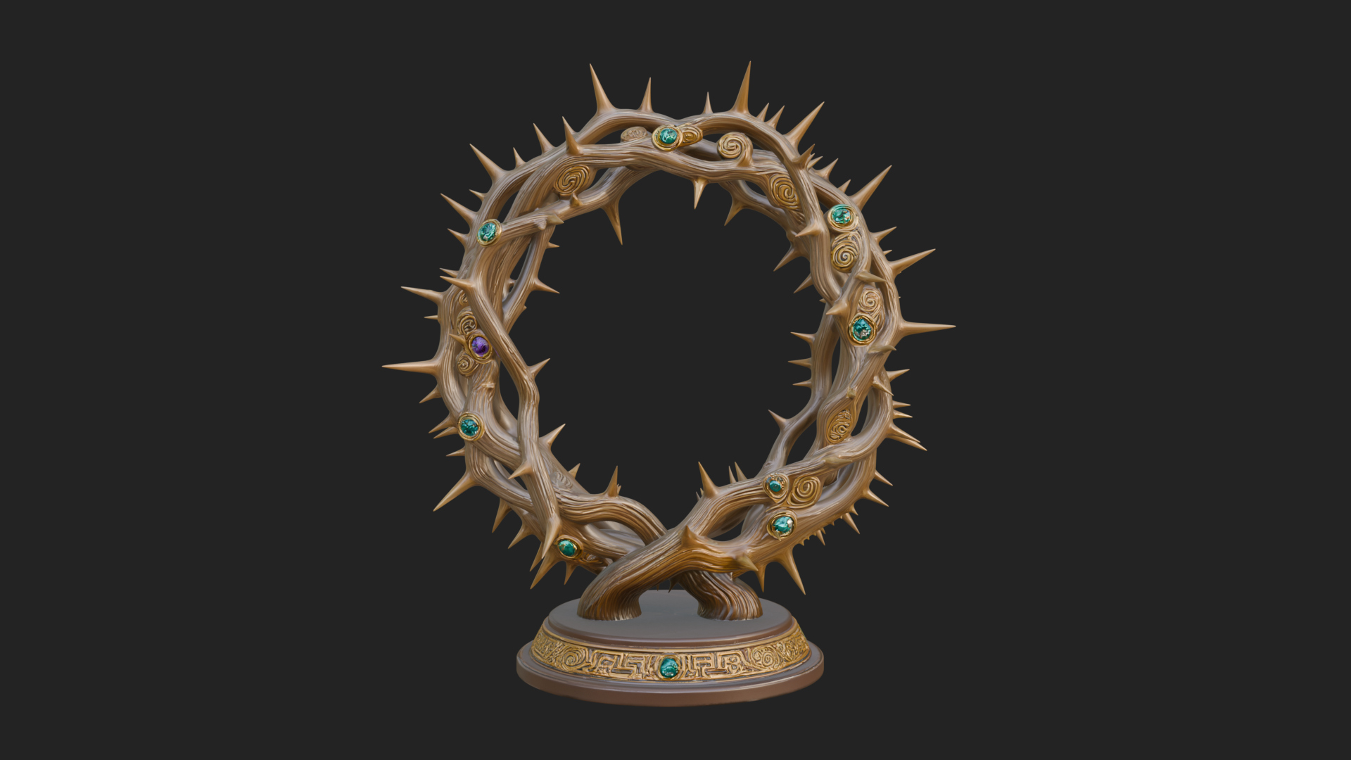 Crown of Thorns Stand Model Design 3 3D Print Model 3D Model