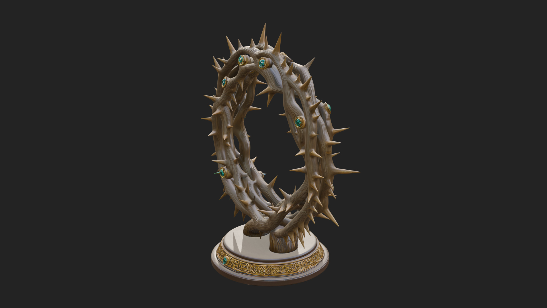 Crown of Thorns Stand Model Design 3 3D Print Model 3D Model