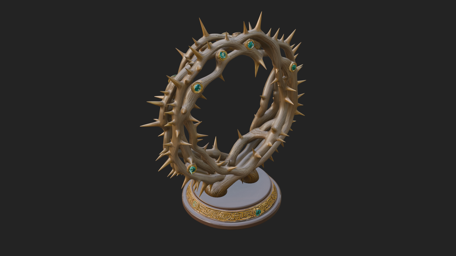 Crown of Thorns Stand Model Design 3 3D Print Model 3D Model