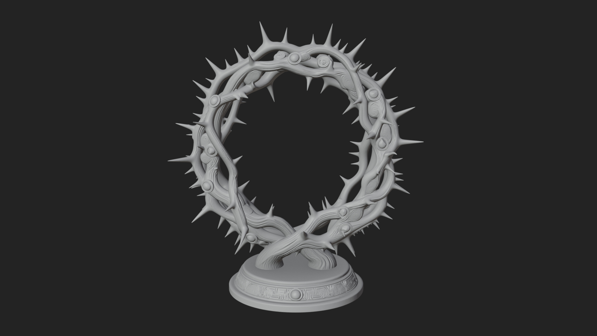 Crown of Thorns Stand Model Design 3 3D Print Model 3D Model