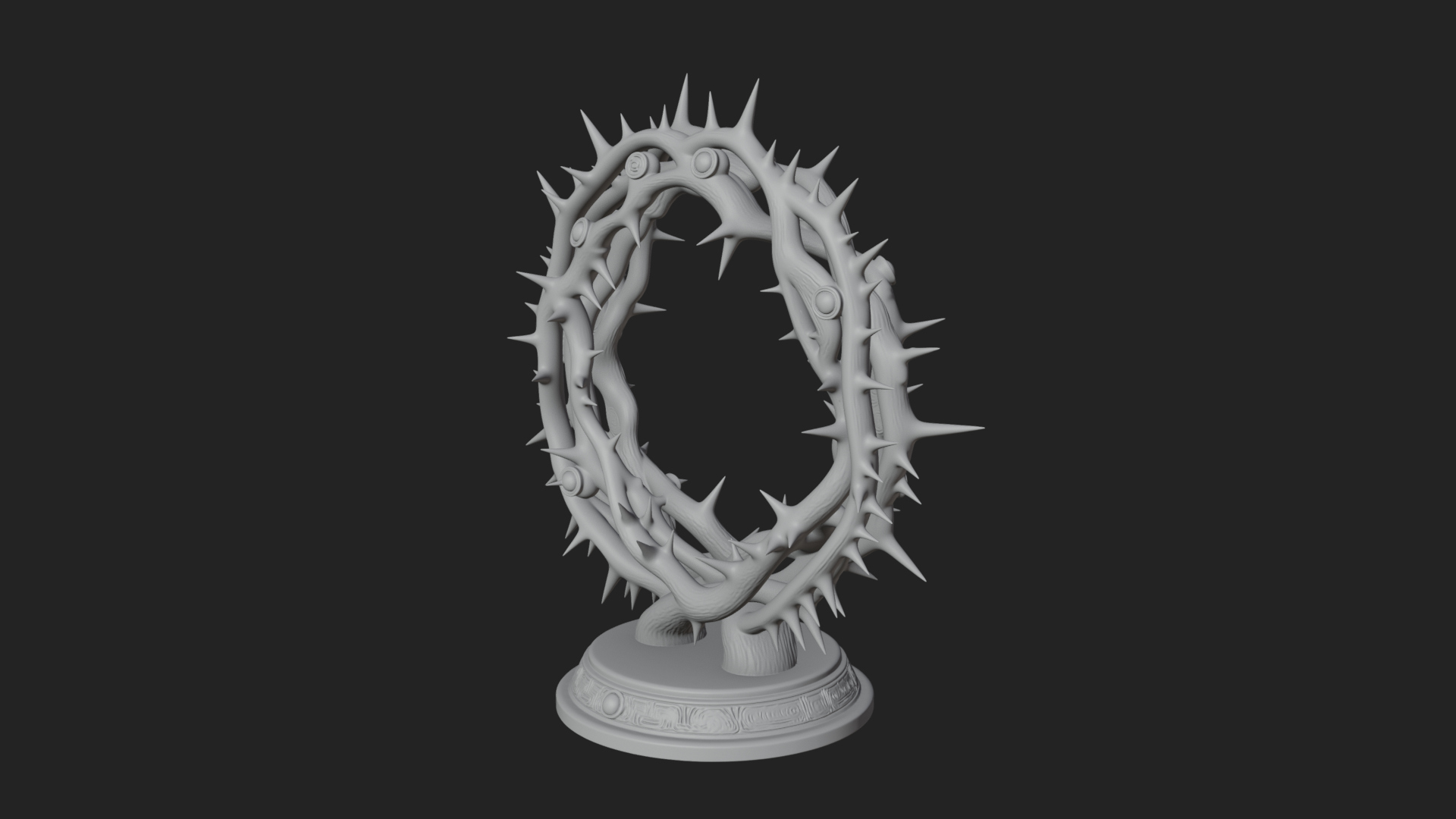 Crown of Thorns Stand Model Design 3 3D Print Model 3D Model