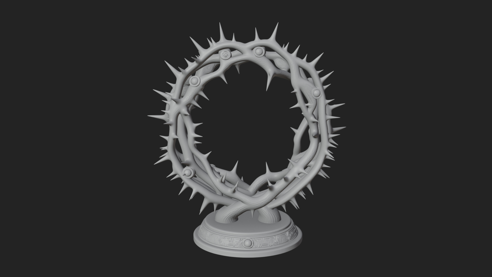 Crown of Thorns Stand Model Design 3 3D Print Model 3D Model