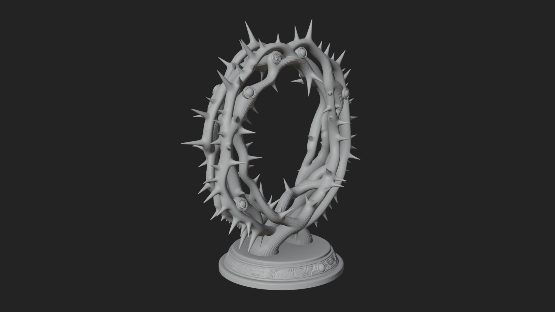Crown of Thorns Stand Model Design 3 3D Print Model 3D Model
