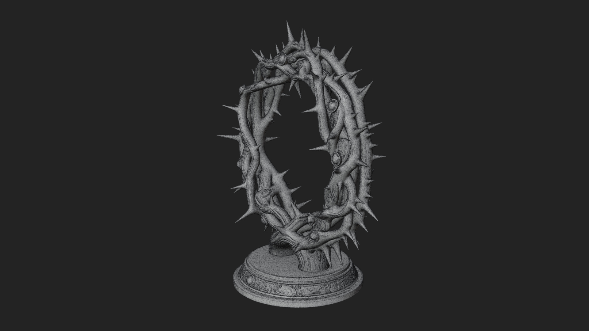 Crown of Thorns Stand Model Design 3 3D Print Model 3D Model