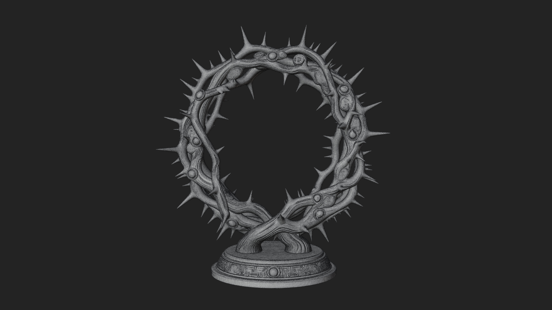 Crown of Thorns Stand Model Design 3 3D Print Model 3D Model
