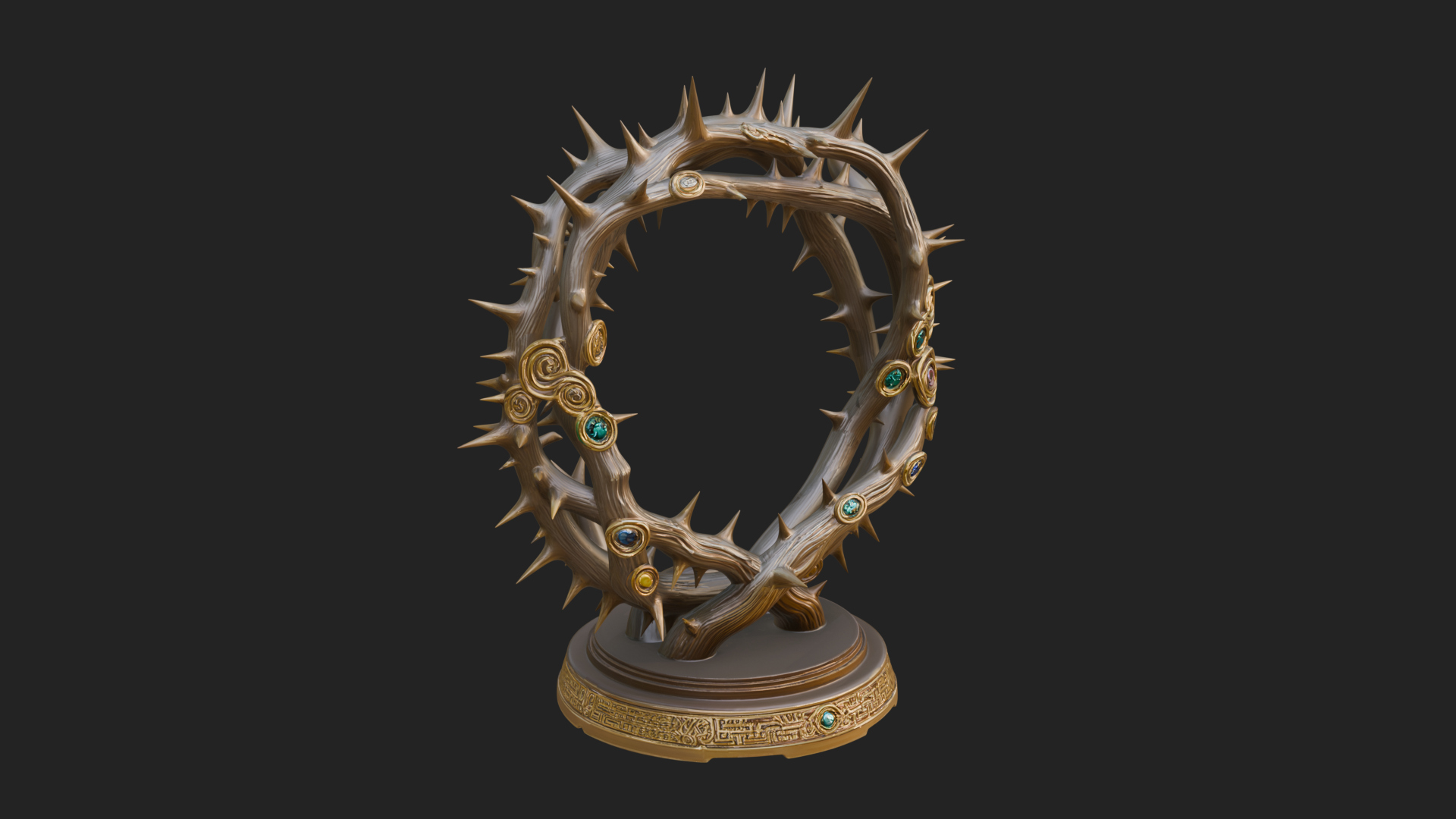 Crown of Thorns Stand Model Design 4 3D Print Model 3D Model