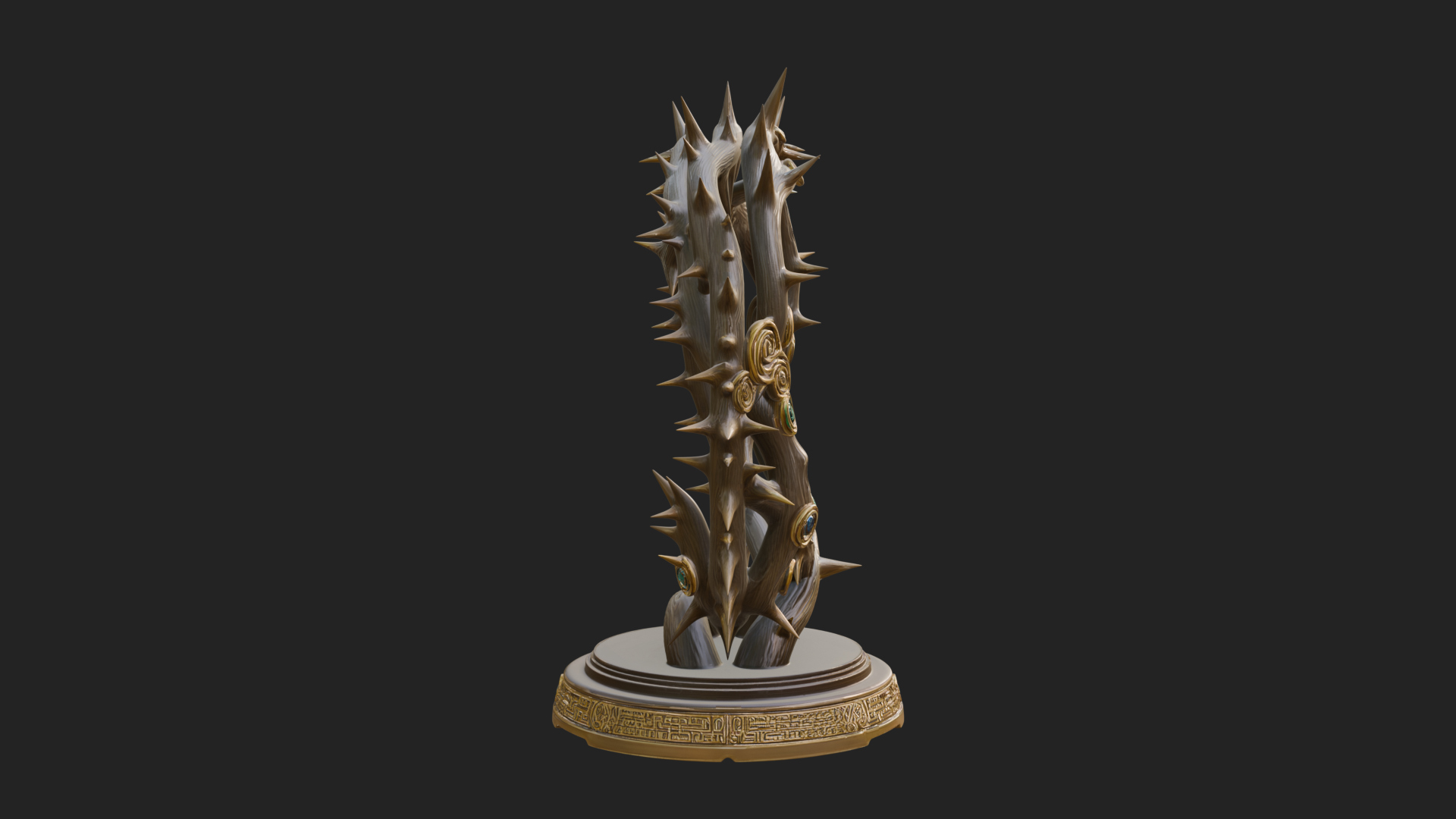 Crown of Thorns Stand Model Design 4 3D Print Model 3D Model
