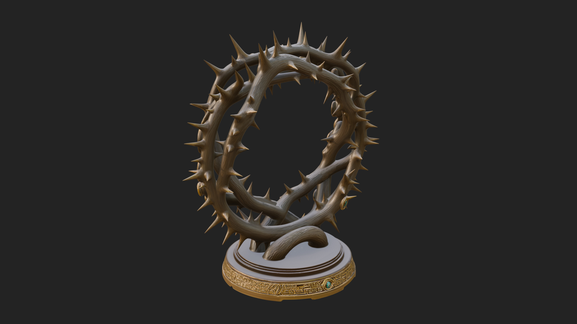 Crown of Thorns Stand Model Design 4 3D Print Model 3D Model