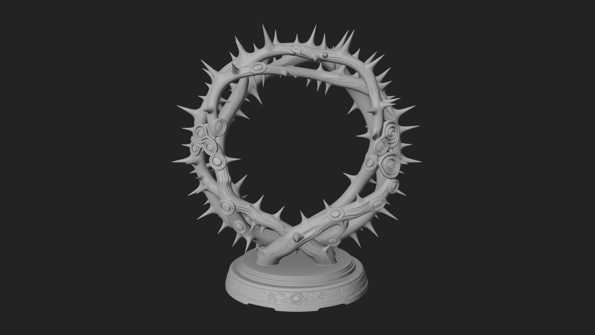 Crown of Thorns Stand Model Design 4 3D Print Model 3D Model