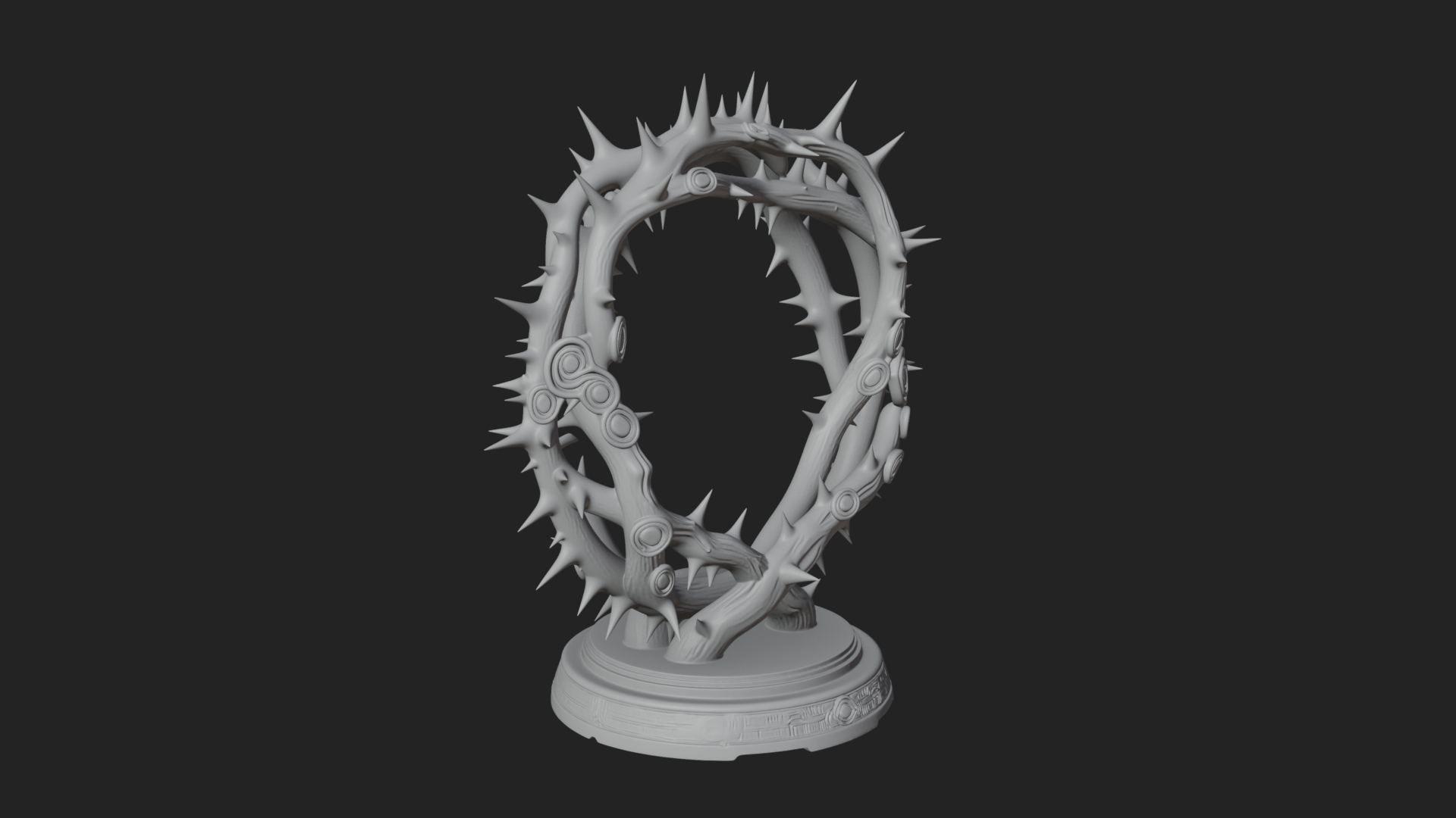 Crown of Thorns Stand Model Design 4 3D Print Model 3D Model