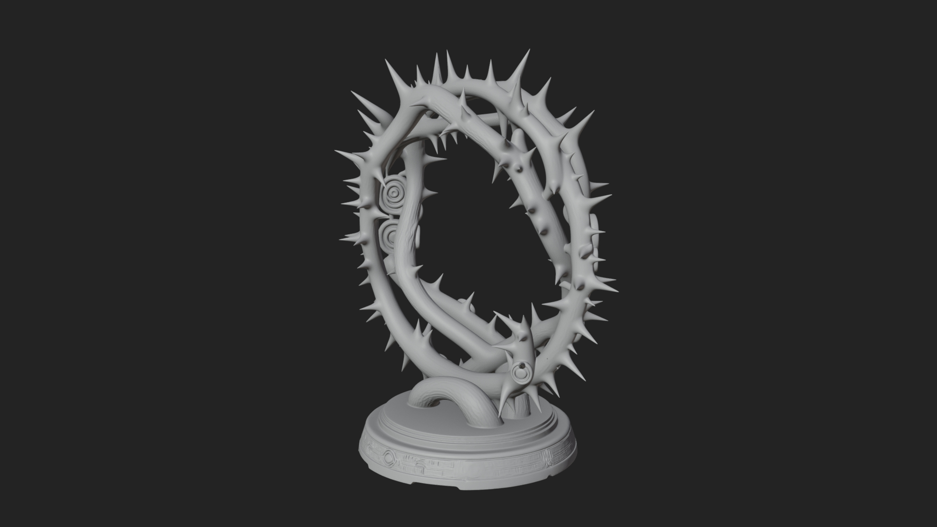 Crown of Thorns Stand Model Design 4 3D Print Model 3D Model