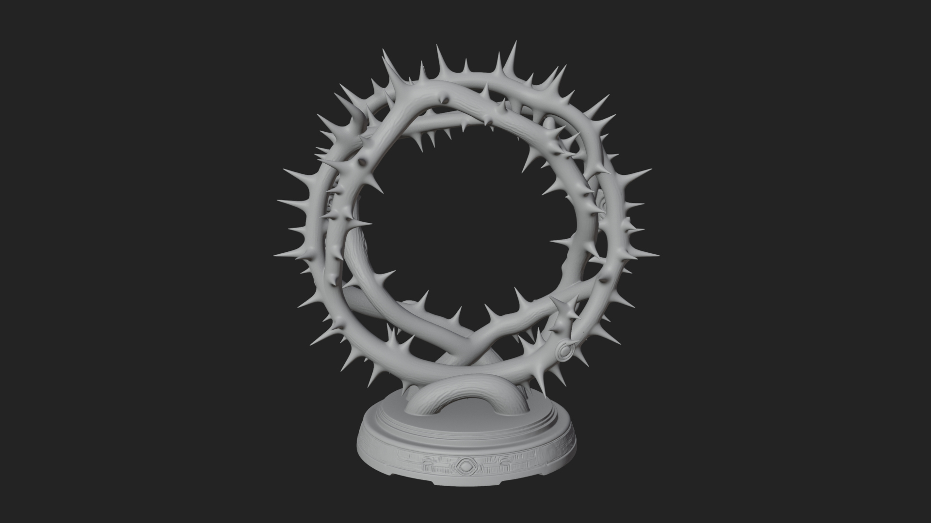 Crown of Thorns Stand Model Design 4 3D Print Model 3D Model