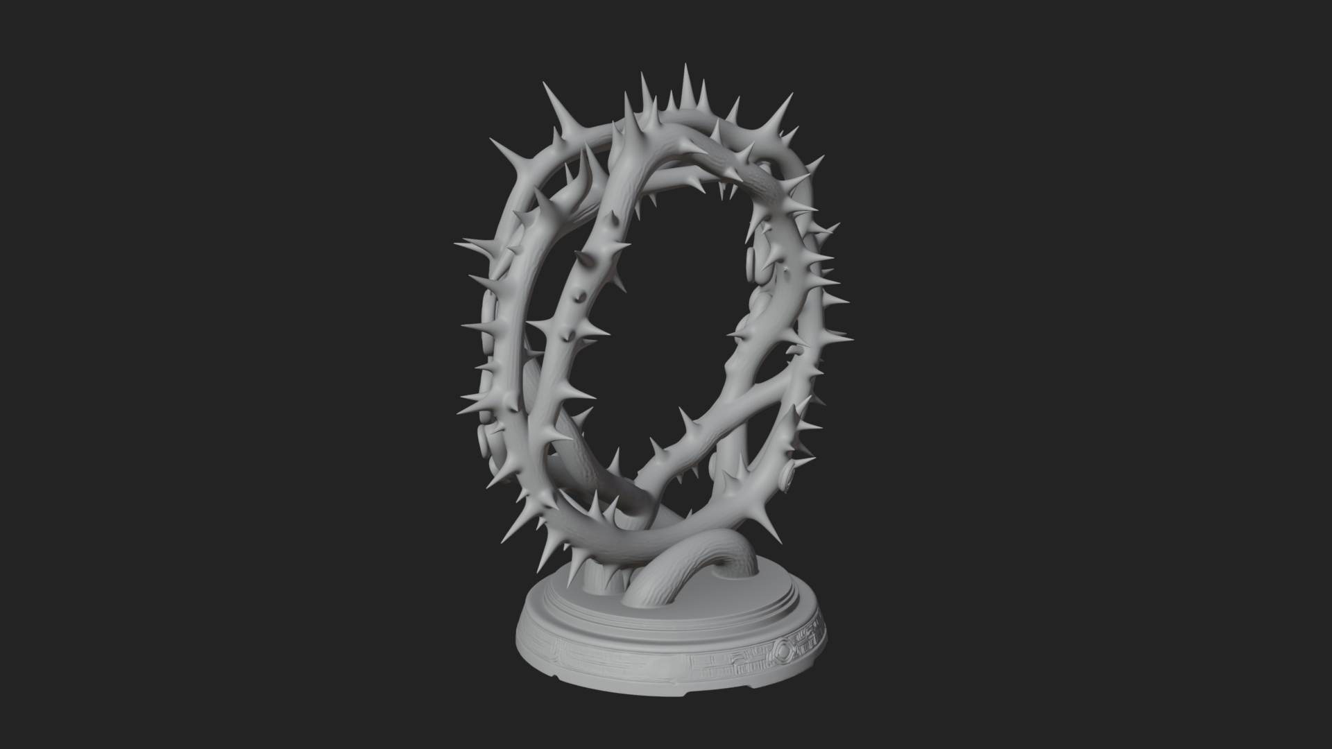 Crown of Thorns Stand Model Design 4 3D Print Model 3D Model