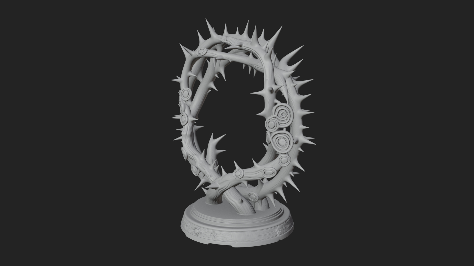 Crown of Thorns Stand Model Design 4 3D Print Model 3D Model
