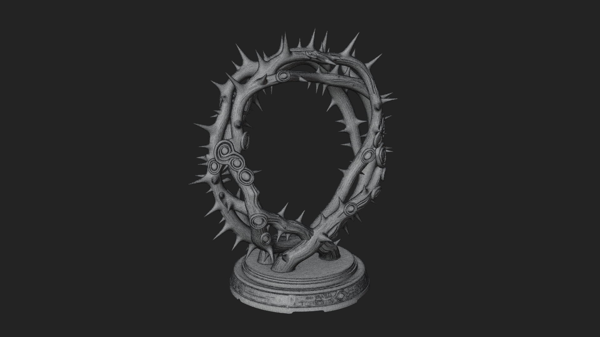 Crown of Thorns Stand Model Design 4 3D Print Model 3D Model