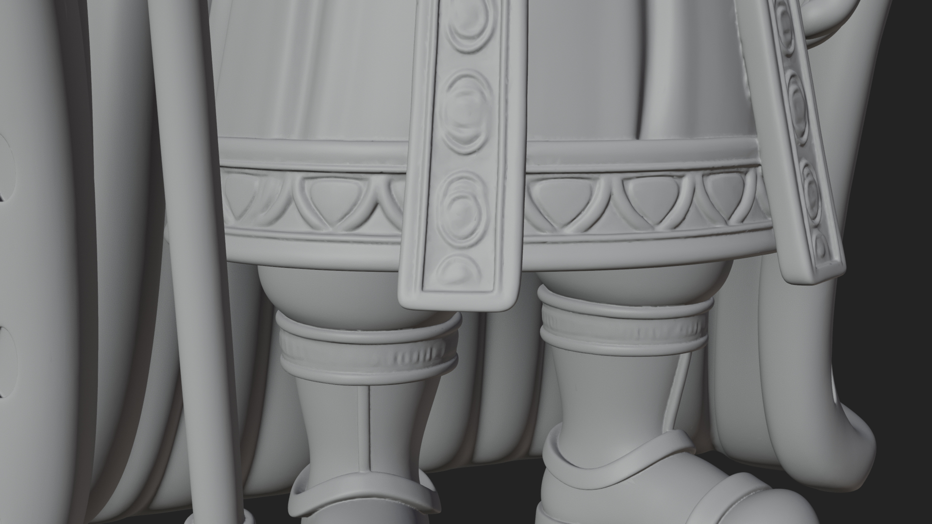 Crowned Bearded King Statue Design 20 3D Print Model 3D Model