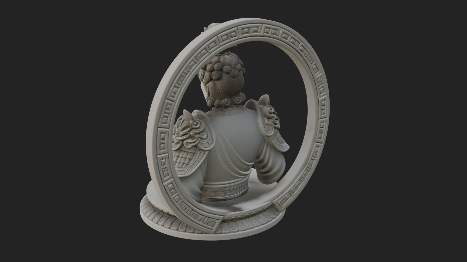 Crowned Bodhisattva Bust Statue Design 3 3D Print Model 3D Model