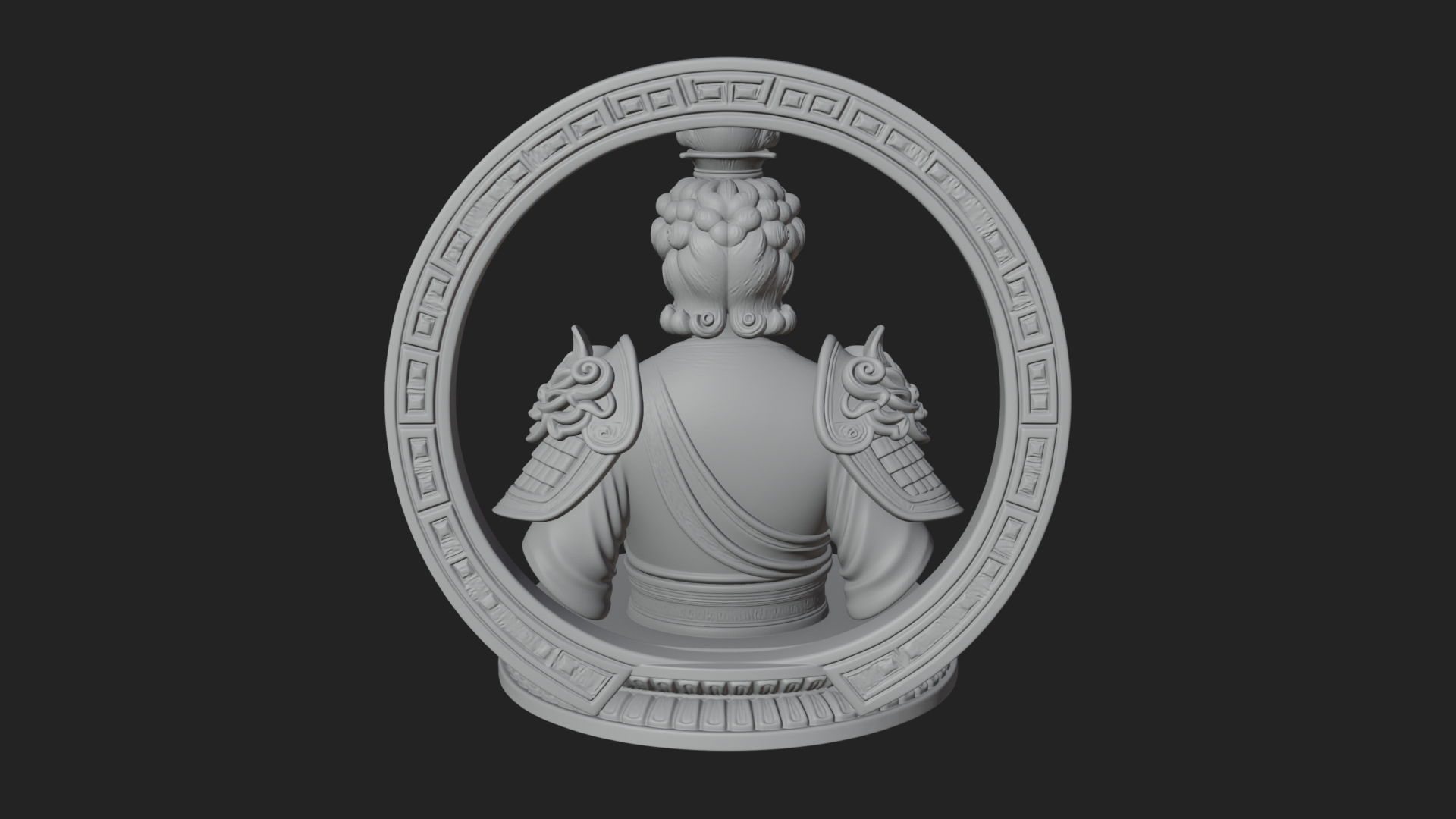 Crowned Bodhisattva Bust Statue Design 3 3D Print Model 3D Model