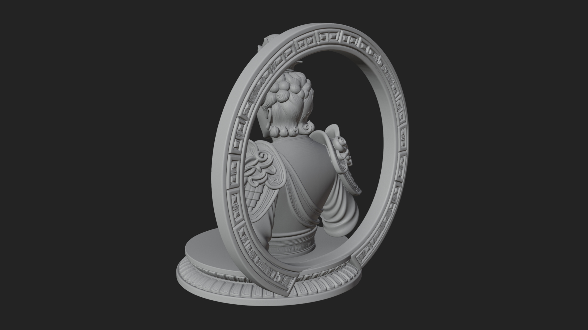 Crowned Bodhisattva Bust Statue Design 3 3D Print Model 3D Model