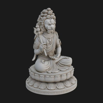 Crowned Bodhisattva Statue Design 1 3D Print Model