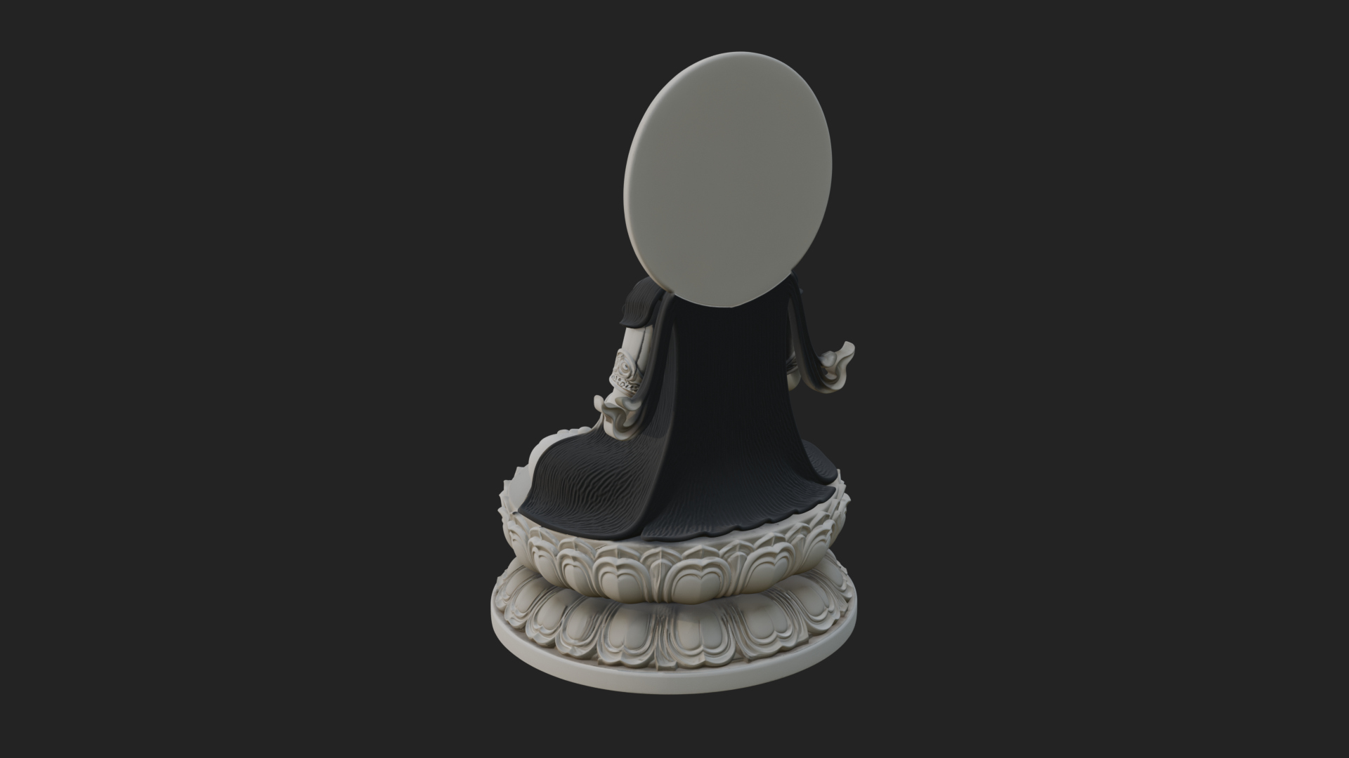 Crowned Bodhisattva Statue Design 13 3D Print Model 3D Model