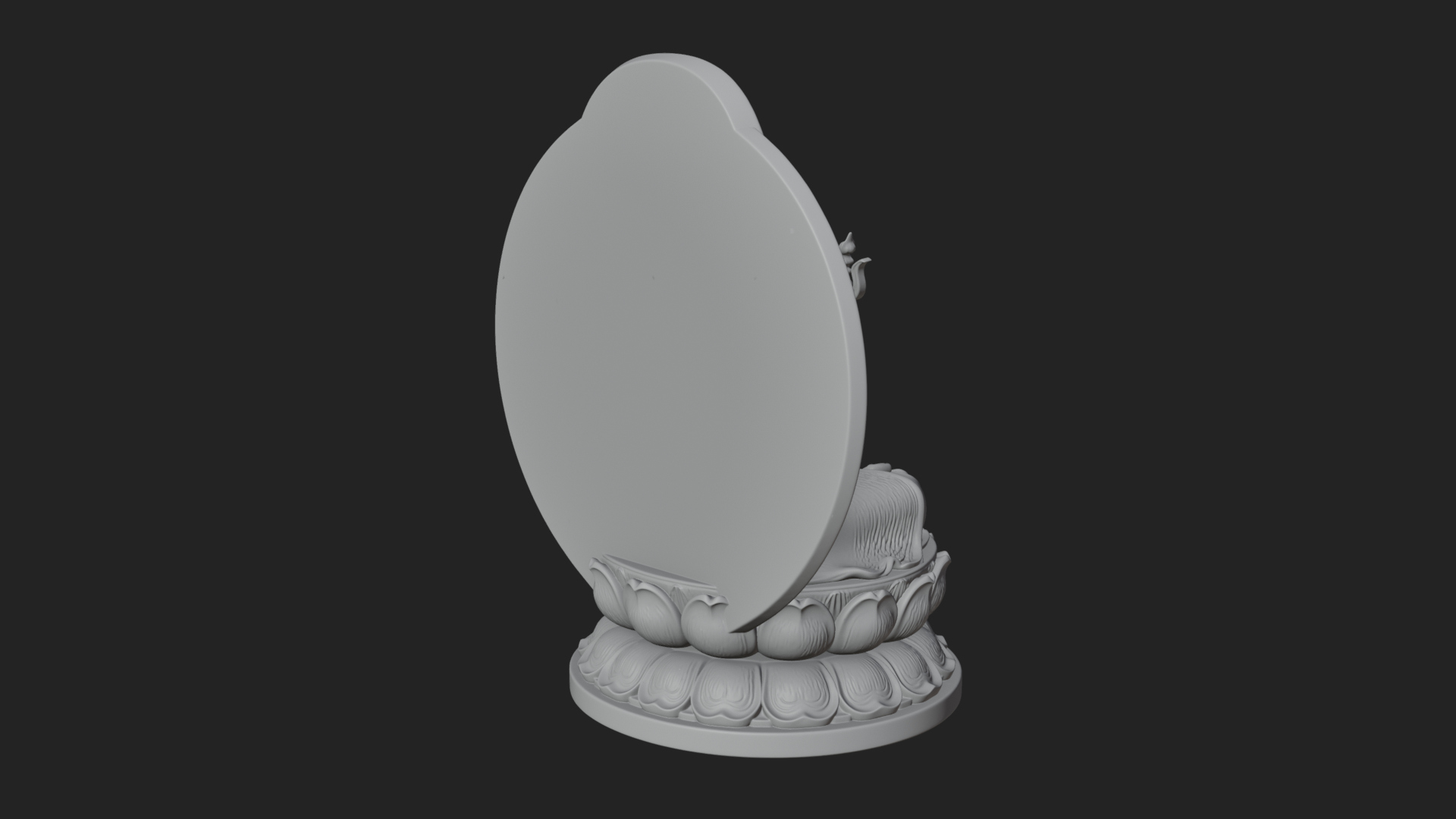 Crowned Bodhisattva Statue Design 15 3D Print Model 3D Model