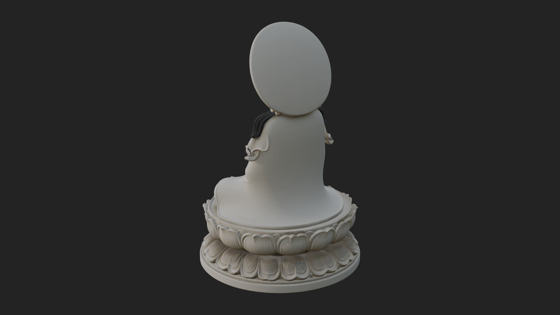 Crowned Bodhisattva Statue Design 20 3D Print Model 3D Model