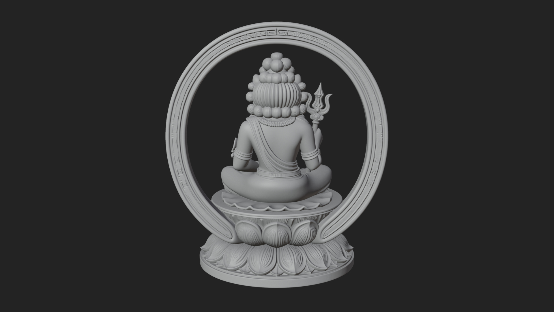 Crowned Bodhisattva Statue Design 4 3D Print Model 3D Model
