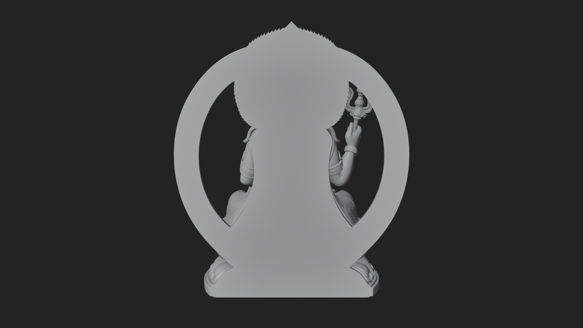 Crowned Bodhisattva Statue Design 6 3D Print Model 3D Model