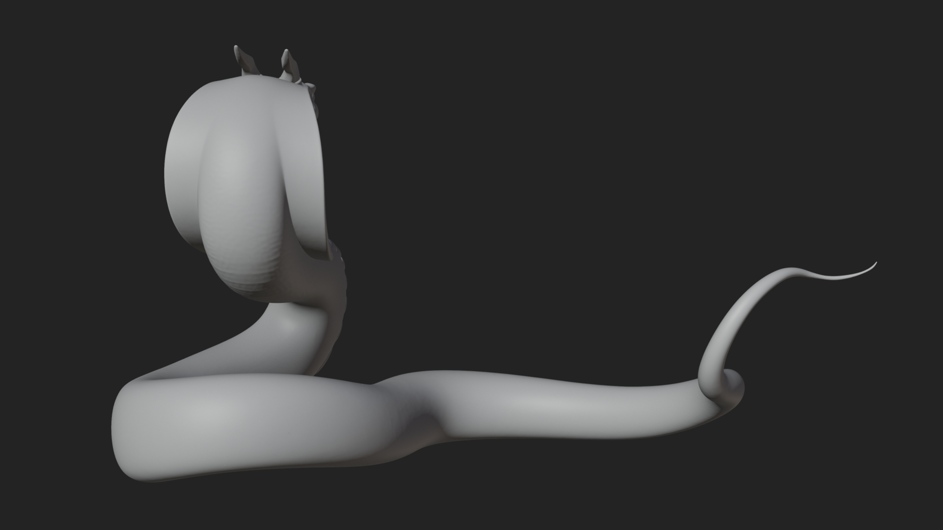 Crowned Cobra Serpent Statue Design 1 3D Print Model 3D Model