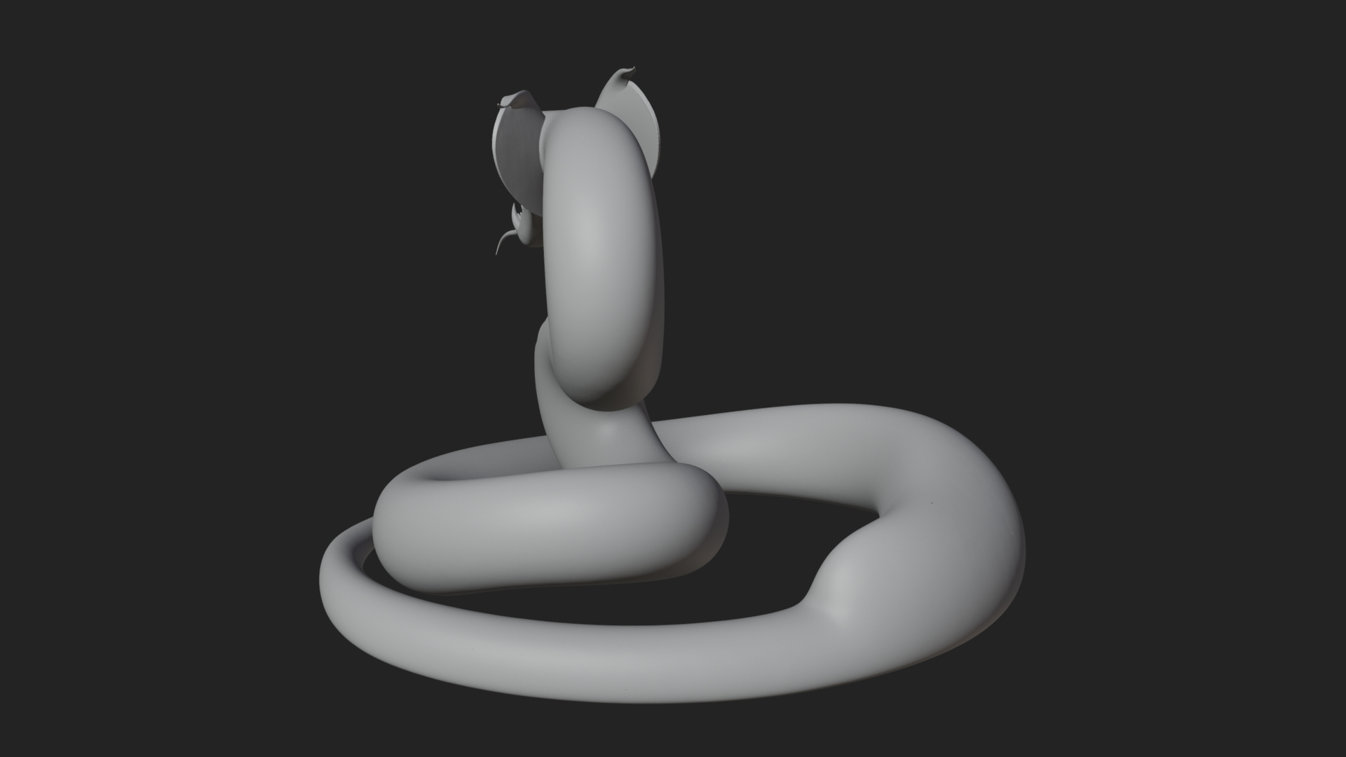 Crowned Cobra Serpent Statue Design 2 3D Print Model 3D Model