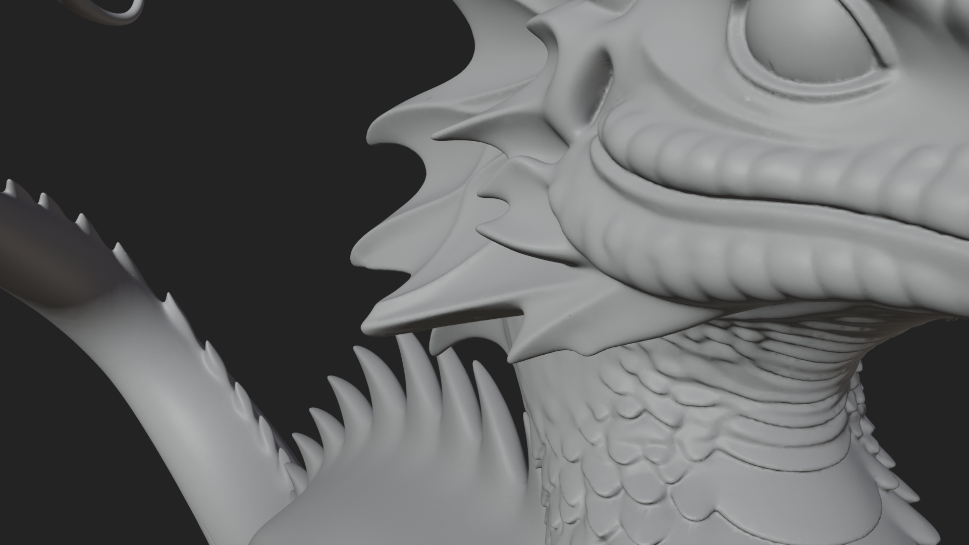 Crowned Dragon Statue Design 2 3D Print Model 3D Model