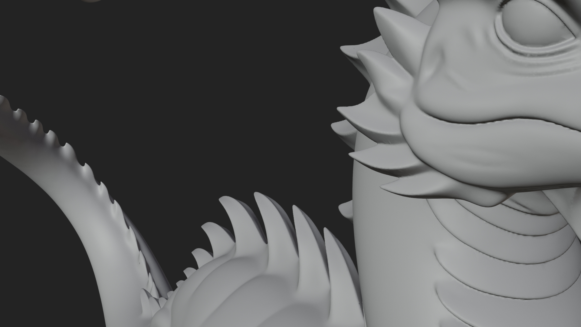 Crowned Dragon Statue Design 3 3D Print Model 3D Model