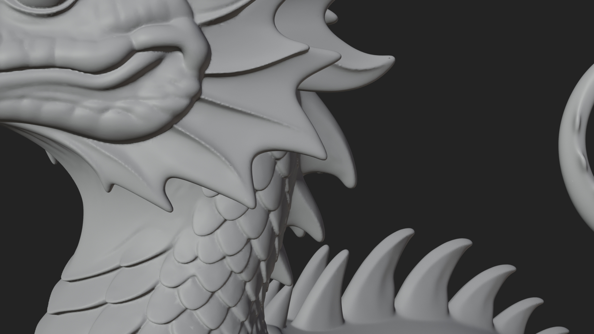 Crowned Dragon Statue Design 4 3D Print Model 3D Model