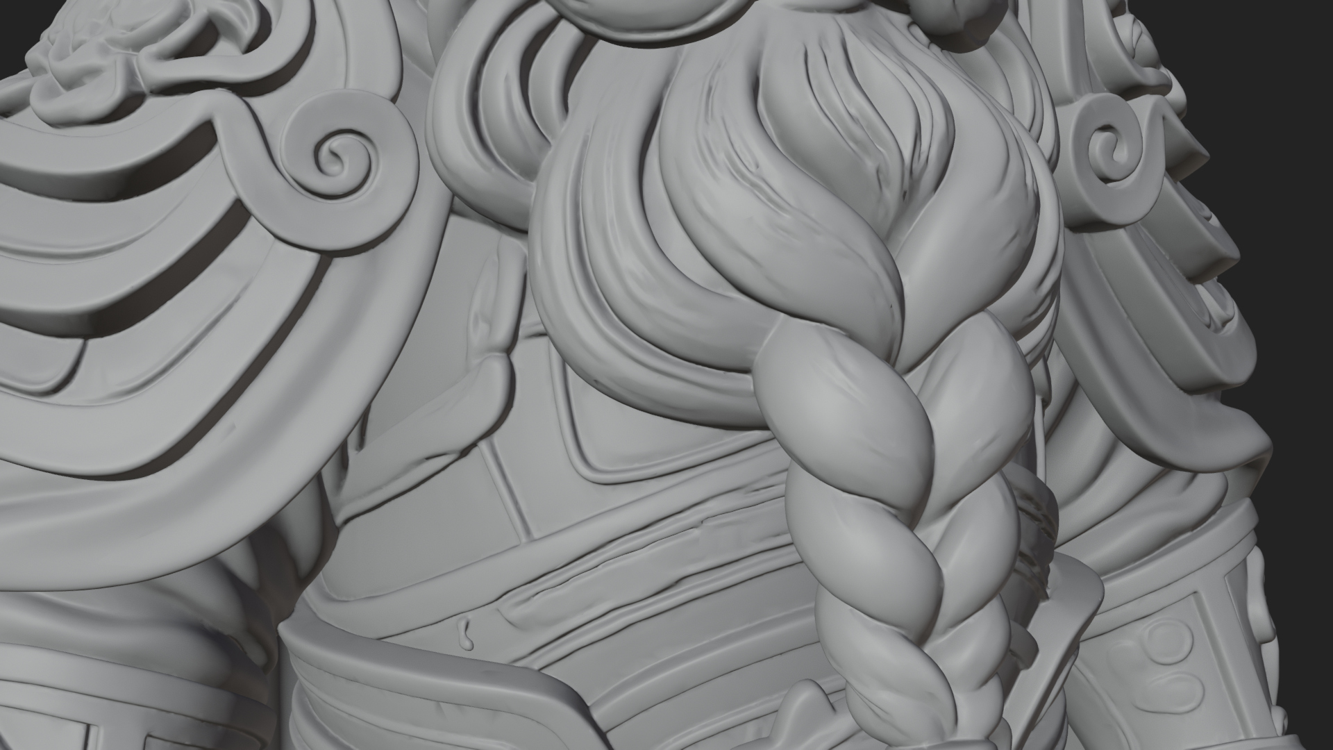Crowned Dwarf King Statue Design 2 3D Print Model 3D Model