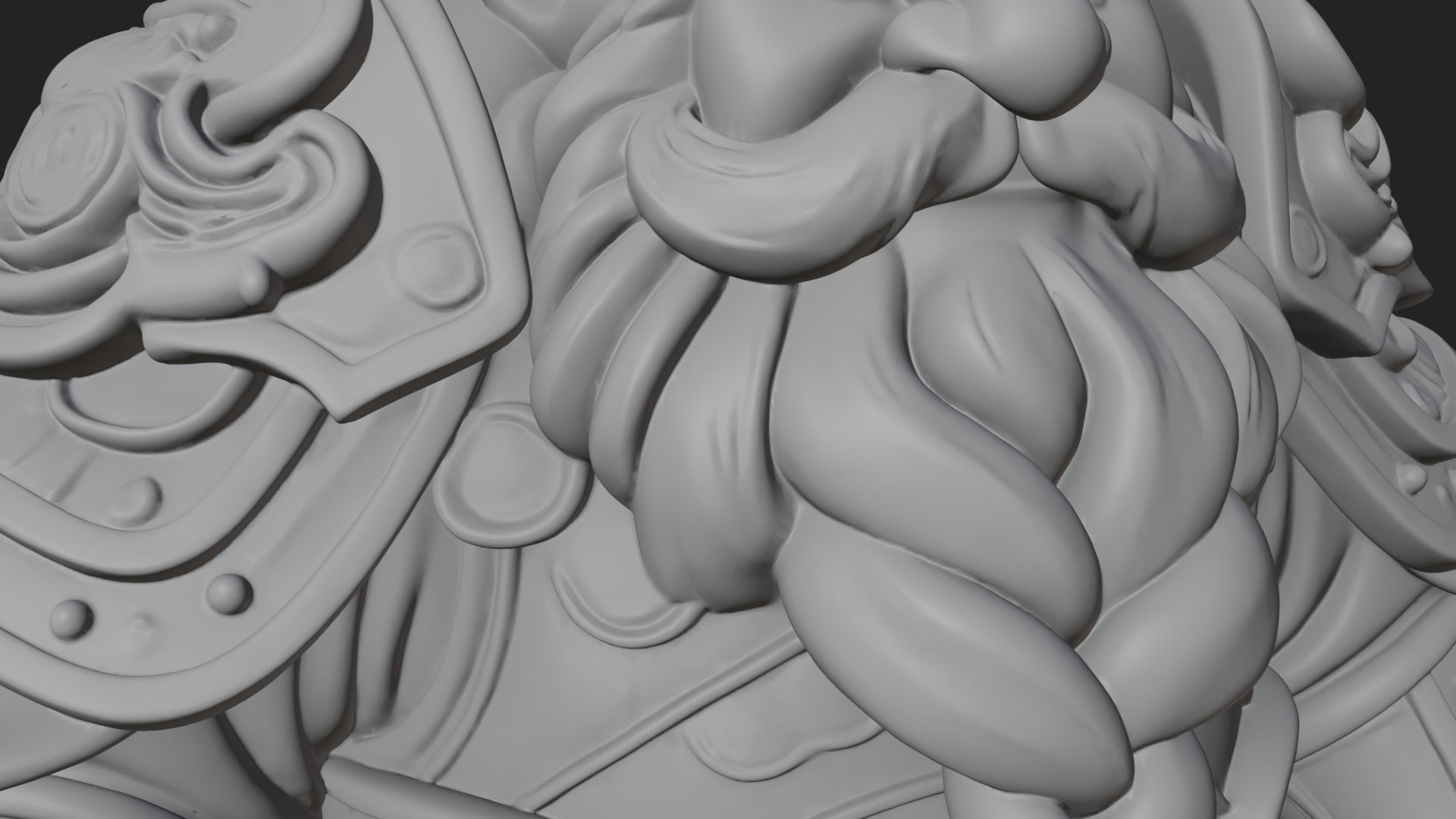 Crowned Dwarf King Statue Design 3 3D Print Model 3D Model
