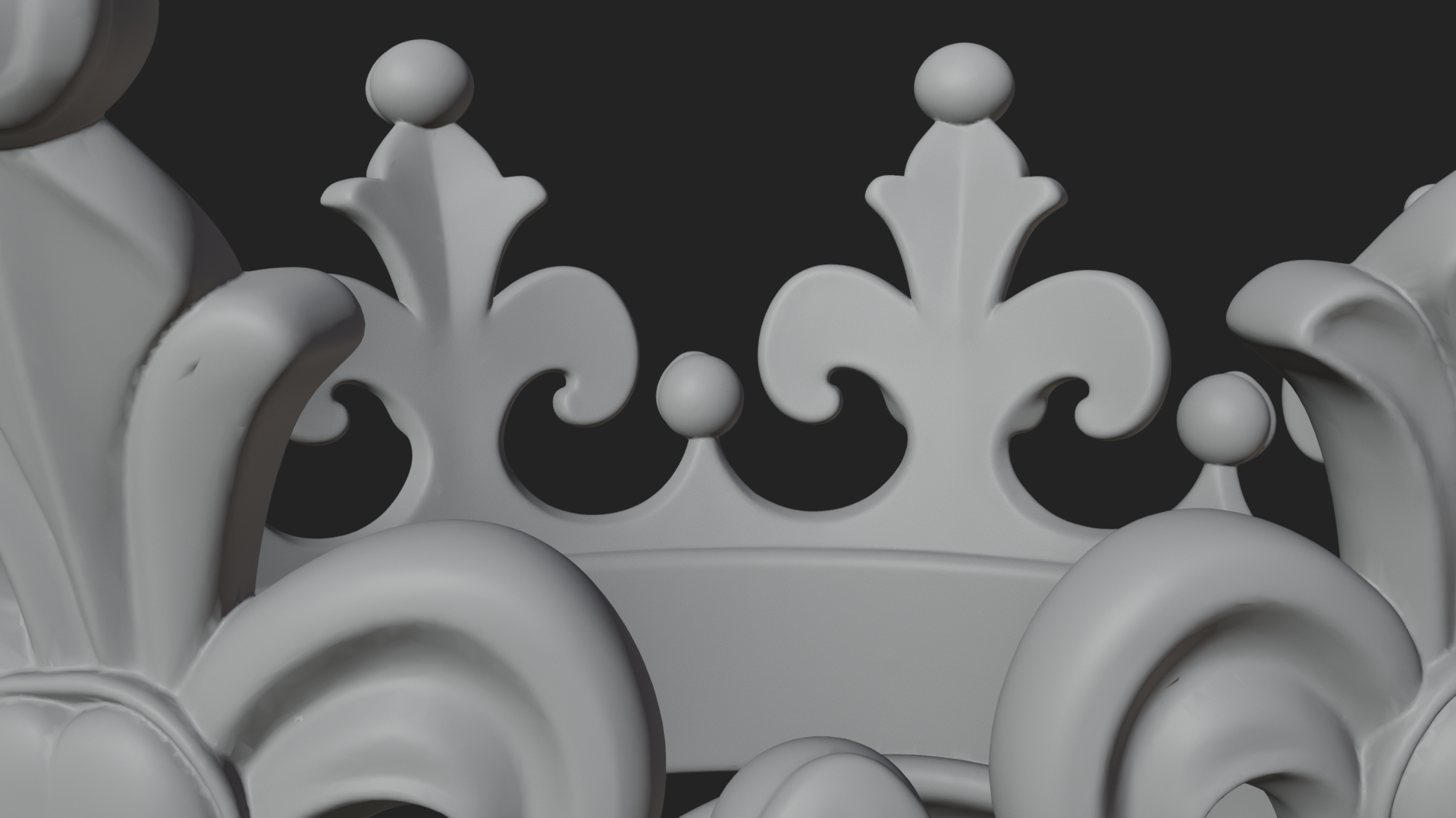 Crowned Filigree Heart Ornament Design 5 3D Print Model 3D Model