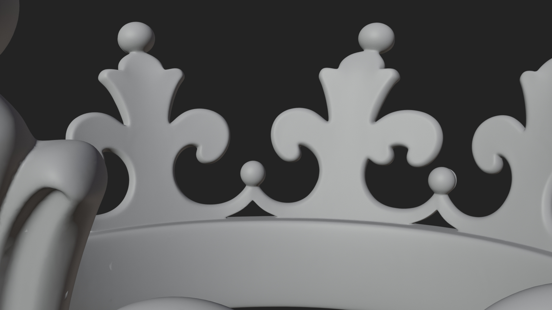 Crowned Filigree Heart Ornament Design 6 3D Print Model 3D Model