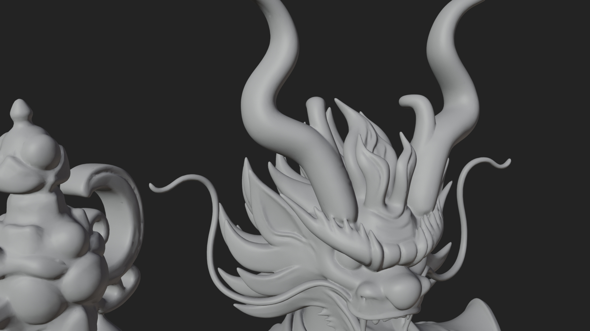 Crowned Jade Deity Statue Design 10 3D Print Model 3D Model