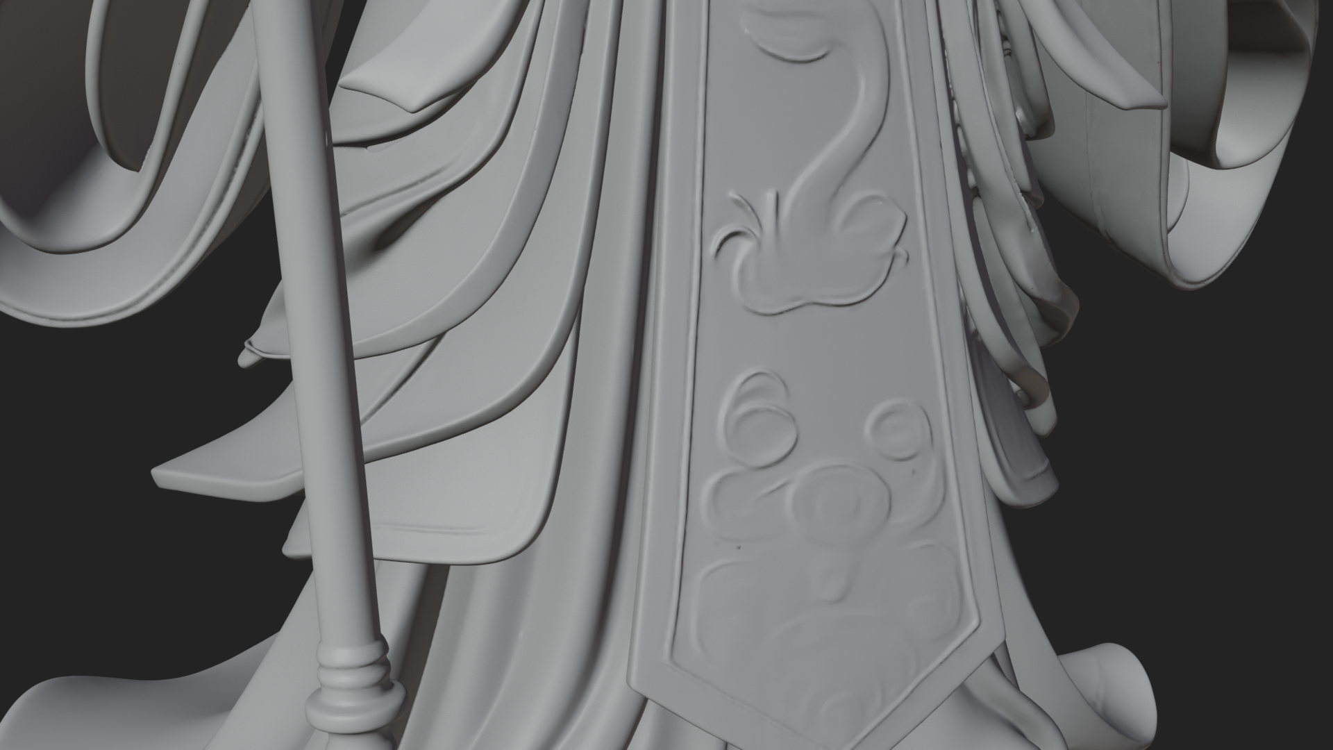Crowned Jade Deity Statue Design 10 3D Print Model 3D Model