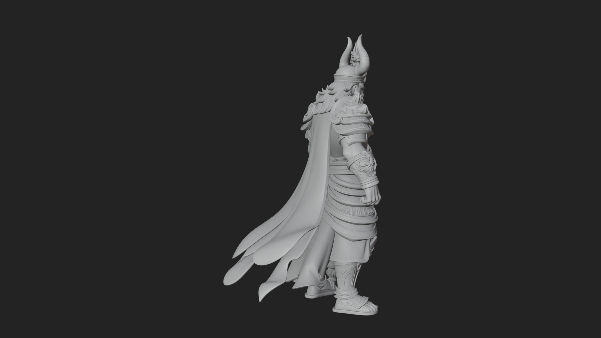 Crowned Jade Deity Statue Design 4 3D Print Model 3D Model