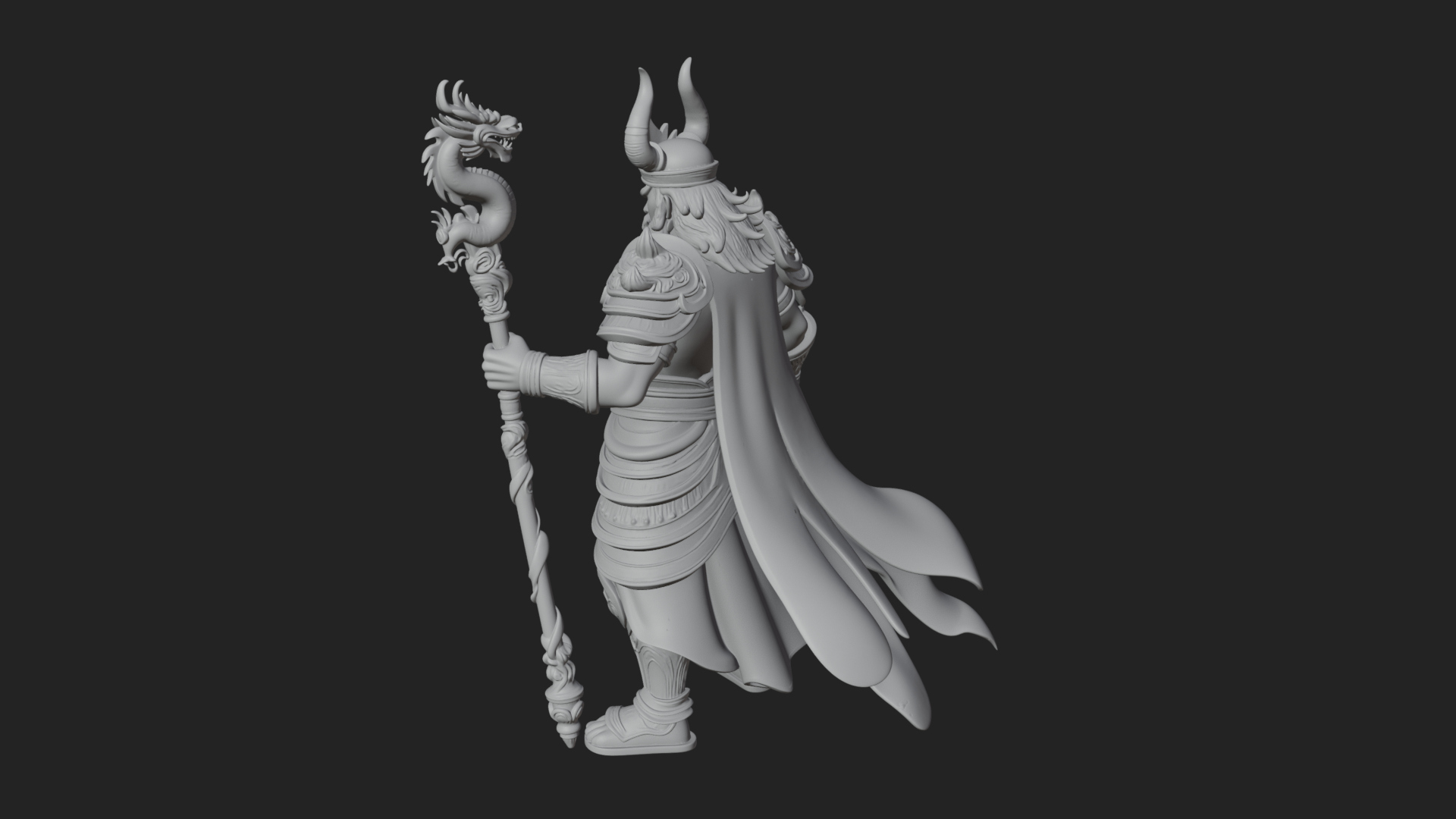 Crowned Jade Deity Statue Design 4 3D Print Model 3D Model